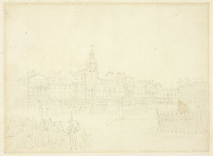 Estudio para montar guardia, St James Park, de Microcosm of London de Augustus Charles Pugin