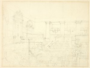 Estudio para Old Bailey, de Microcosm of London de Augustus Charles Pugin
