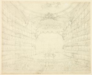 Estudio para la Ópera, de Microcosm of London de Augustus Charles Pugin