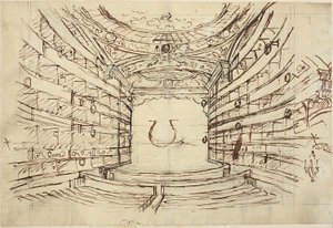 Estudio para la Ópera, del Microcosmos de Londres de Augustus Charles Pugin