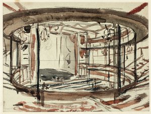 Estudio para el Teatro Sadlers Wells de Augustus Charles Pugin