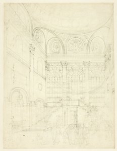 Estudio para Session House, Clerkenwell, de Microcosm of London de Augustus Charles Pugin
