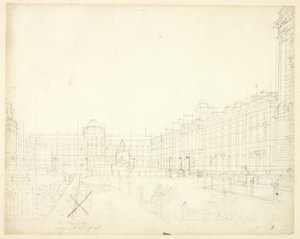 Estudio para Somerset House, Strand, de Microcosm of London de Augustus Charles Pugin
