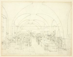 Estudio para la Oficina de Sellos, de Microcosm of London de Augustus Charles Pugin