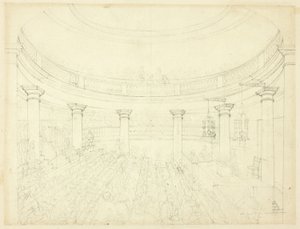 Estudio para la Institución Surrey, de Microcosmos de Londres de Augustus Charles Pugin