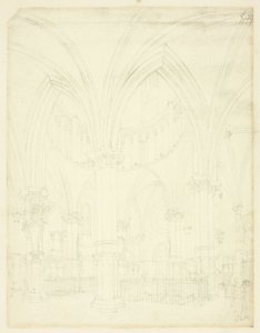 Estudio para Temple Church, de Microcosm of London de Augustus Charles Pugin