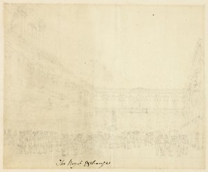 Estudio para La Bolsa Real, de Microcosmos de Londres de Augustus Charles Pugin