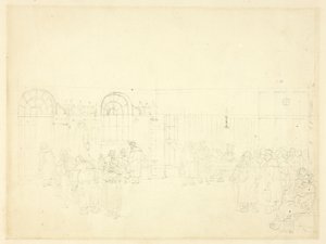 Estudio para la Casa de Guardia, St. Mary Le Bone, de Microcosmos de Londres