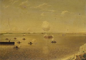Asalto a Fort Sumter, 7 de abril de 1863, c.1863 (óleo sobre lienzo)