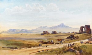 En la Via Appia, Roma (acuarela) de Augustus John Cuthbert Hare
