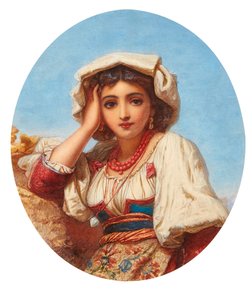 Cabeza de una chica italiana