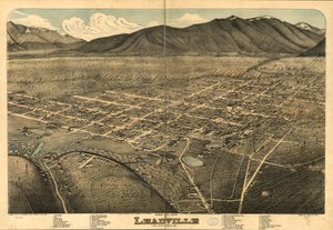 Vista aérea de Leadville, condado de Lake, Colorado. 1879.