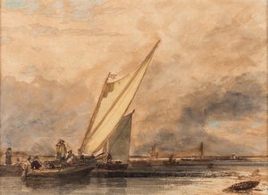 On the Medway, fecha desconocida (acuarela sobre papel) de Augustus Wall Callcott