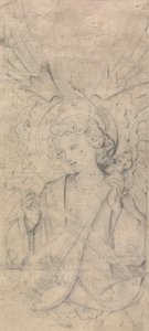 Ángel e instrumento, posiblemente diseño para los interiores de St. Mary