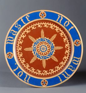 Plato de pan, fabricado por Minton and Company, c.1849 de Augustus Welby Northmore Pugin