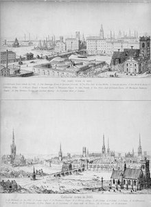 Ciudad católica en 1440 y la misma ciudad en 1840 de Augustus Welby Northmore Pugin