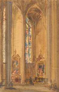 Interior de una iglesia gótica de Augustus Welby Northmore Pugin