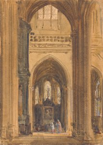 Interior de una iglesia gótica de Augustus Welby Northmore Pugin