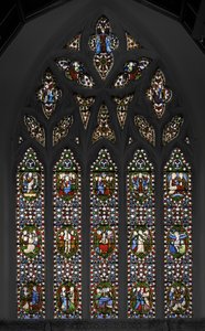 Misterios del Rosario, Ventana Este de la Capilla de Augustus Welby Northmore Pugin
