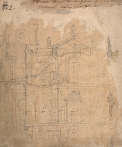 Sección de la nave de las naves laterales de la catedral de San Pablo mirando al oeste de Augustus Welby Northmore Pugin