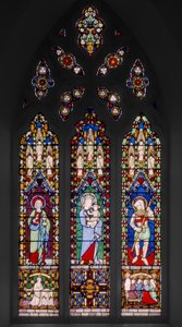 San Juan Evangelista, Virgen y Niño, y San Jorge de Augustus Welby Northmore Pugin