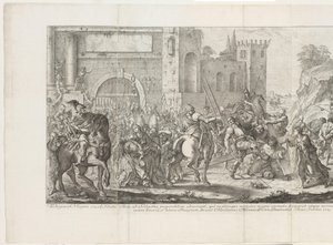 Crucero La Virgen Deípara asoció a su Hijo Jesús corriendo al Gólgota (...) (título sobre objeto) de Aureliano Milani