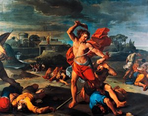 Sansón matando a los filisteos de Aureliano Milani