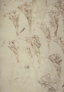 Estudios para profetas en pechinas de Aurelio Luini