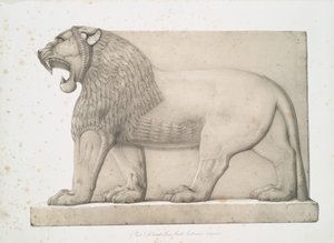 León colosal de la Gran Entrada en Nimrud [Calah], 1853