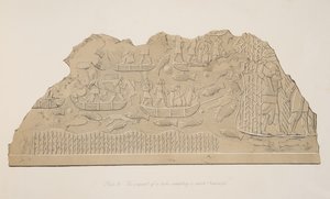 La conquista de una tribu que habita en un pantano (Kouyunjik), de Monumentos de Nínive, pub. 1849 de Austen Henry Layard