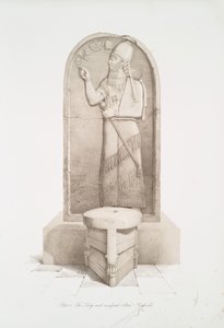 El rey y el altar sacrificial en Nimroud [Calah]