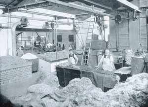 Interior de una fábrica de sombreros, Victoria, c.1900, de 