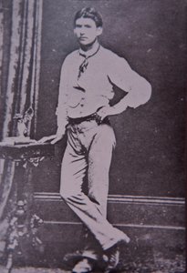Miembro de la banda Kelly, Steve Hart, que murió en las llamas del Hotel Glenrowan, 28 de junio de 1880 (foto en blanco y negro) de Australian Photographer