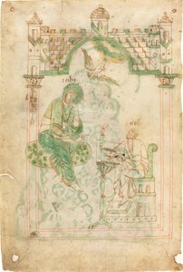 San Juan dictando al Venerable Beda