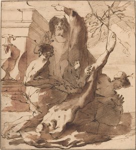 El martirio de San Simón de Austrian 18th Century
