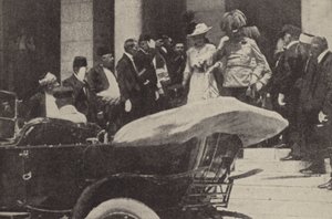 Archiduque Francisco Fernando y Archiduquesa Sofía de Austria en Sarajevo poco antes de su asesinato, 1914 de Austrian Photographer