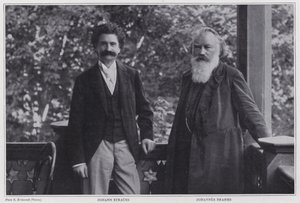 Compositores Johann Strauss el Joven y Johannes Brahms, Viena