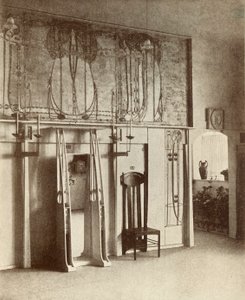 La sala de exposiciones Mackintosh, 8ª Secesión de Viena, 1900 de Austrian Photographer