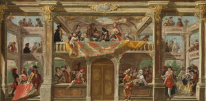 Un Baile de Máscaras en Bohemia, c.1748 de Austrian School