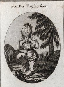 Alegoría de la desobediencia. El libro de la vergüenza marca su desprecio por las leyes y preceptos que domina pisoteando el freno y el yugo. Ella se tapa los oídos para no escuchar reprimendas. Su cabello es de plumas de pavo real. Grabado en “Iconologie  de Austrian School
