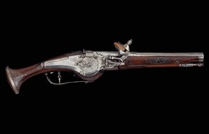 Pistola carintia (Ferlach) con mecanismo de rueda y sistema de seguridad automático interno, c.1650 de Austrian School
