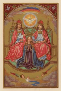 Coronación B M V (cromolito) de Austrian School