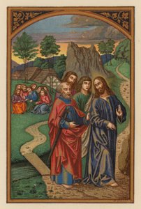 Jesús salió del Monte de los Olivos (chromolitho) de Austrian School