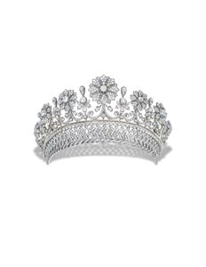 Tiara de diamantes antigua de Kochert de Austrian School