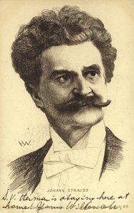 Retrato de Johann Strauss II de Austrian School