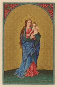 Reina del cielo (cromolito) de Austrian School