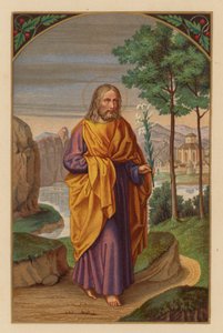 San José es el patrón de la iglesia (chromolitho) de Austrian School
