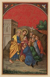 Pedro y Juan en Samaria (chromolitho)