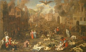 El asalto a Ofen el 6 de septiembre de 1686 (óleo sobre tabla) de Austrian School