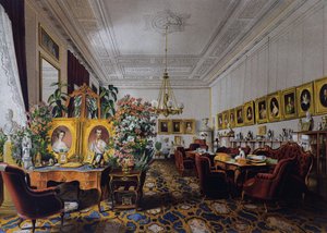 El salón de la Archiduquesa Sofía en el Hofburg en Viena, ca 1854, Austria de Austrian School